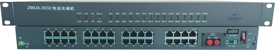 30路电话+1路10M以太网光端机